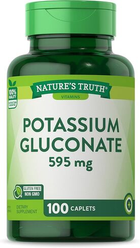 Potassium Gluconate 595mg | 100 Capsules | Vegetarian, Non-GMO, Gluten Free Supplement | by Nature's Truth in Saudi Arabia