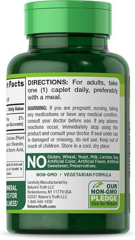 Potassium Gluconate 595mg | 100 Capsules | Vegetarian, Non-GMO, Gluten Free Supplement | by Nature's Truth in Saudi Arabia