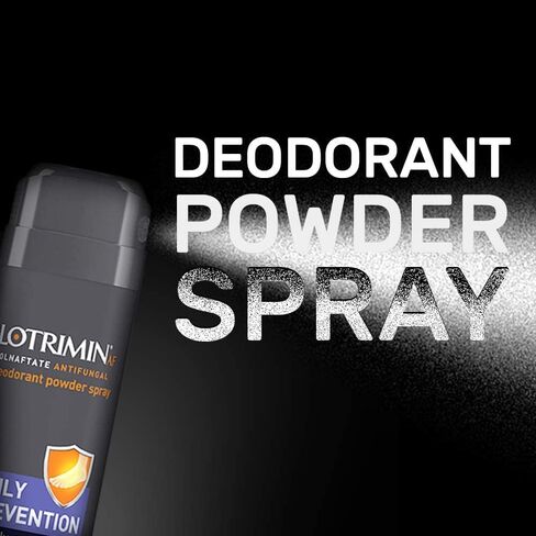 Lotrimin AF Athlete's Foot Daily Prevention Deodorant Powder Spray, Tolnaftate Antifungal, Clinically Proven Antifungal Prevention of Most Athlete's Foot, 5.6 Ounces (160 Grams) Spray Can (Pack of 3) in Saudi Arabia
