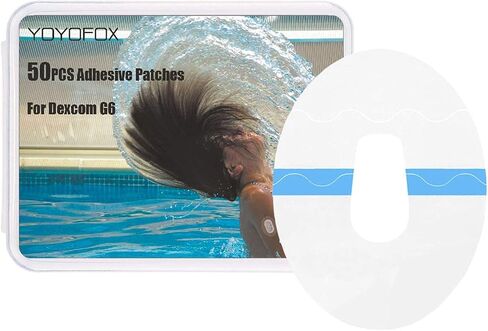 30pcs Dexcom G6 Overpatch Waterproof, YOYOFOX Transparent G6 Adhesive Patches,Clear CGM G6 Covers for Swimming Showers, Lasting up to 10days (30pcs) in Kuwait