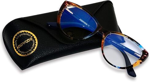 ANDWOOD نظارات حجب الضوء الأزرق للنساء Bluelight Blocker الكمبيوتر Cateye واضح القط العين النظارات الإطار AR003 in Kuwait