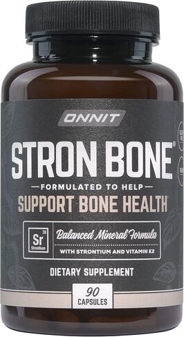 Onnit Stron Bone with Strontium and Vitamin K2 (90 Capsules) - Formulated to Help Support Bone Health in Kuwait
