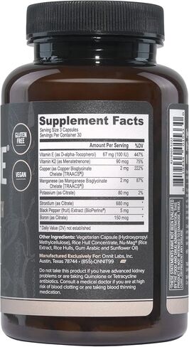 Onnit Stron Bone with Strontium and Vitamin K2 (90 Capsules) - Formulated to Help Support Bone Health in Kuwait