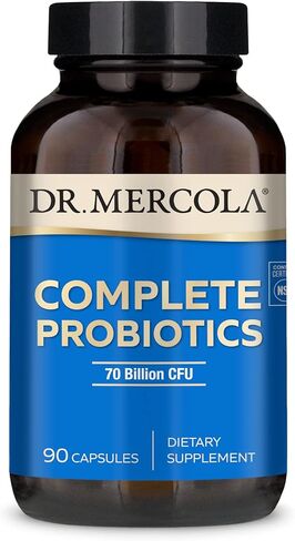 Dr. Mercola Complete Probiotics 70 Billion CFU, 90 Servings (90 Capsules), Dietary Supplement, Supports Digestive Health, Non GMO, NSF Certified in Saudi Arabia