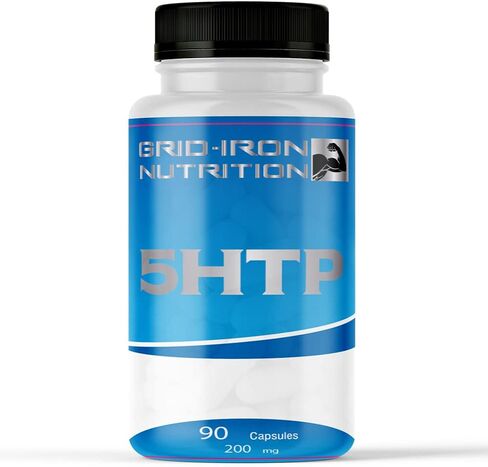 GRID-IRON NUTRITION 5-HTP 200 ملغ، 90 كبسولة (5-هيدروكسي تريبتوفان) - يدعم المزاج الهادئ والمريح - غير معدّل وراثيًا in Kuwait