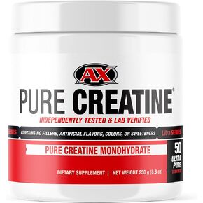 كرياتين نقي من ايه اكس | 50 حصة (250 غرام) | مسحوق كرياتين مونوهيدرات in Kuwait