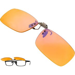 Computer Blue Light Blocking Clip-on Reading Glasses for Sleep, Eye Strain, Fluorescent Glare and Migraine Light Sensitivity