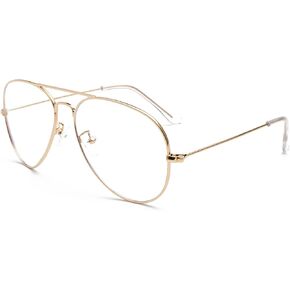 نظارات EYLRIM Blue Light Aviator للنساء والرجال بإطار معدني بعدسات شفافة نظارات كمبيوتر in Kuwait