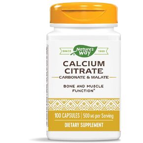 Nature's Way Calcium Citrate, Carbonate and Malate, Supports Bone Health*, 100 Capsules (Packaging May Vary) in Saudi Arabia
