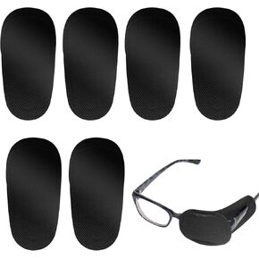 LUTER 6pcs Eye Patches for Glasses, Non-Woven Fabric Large Size Eye Patch to Cover Right Left Eye for Kids' & Adults' Lazy Eye Amblyopia Strabismus Improve Vision (Black) in Saudi Arabia