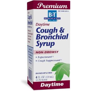 Nature's Way Boericke & Tafel Daytime Cough & Bronchial Syrup, Cough Suppressant†† & Expectorant††, Non-Drowsy, 4 Fl. Oz