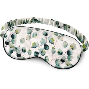 Silk Sleep Mask Eye Mask Blindfold with Double Layer Silk Filling and Elastic Strap for Full Night's Sleep, Travel and Nap, Soft Eye Cover Eyeshade with Luxury Bag and Ear Plugs by OLESILK (Black)