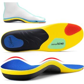 نعال رياضية احترافية من TANSTC مع دعم متوسط ​​للقوس وامتصاص الصدمات لالتهاب اللفافة الأخمصية وتخفيف آلام القدم المسطحة لدى الرجال والنساء، بطانة حذاء لتقويم العظام، قابلة للتنفس ومضادة للانزلاق، مقاس L in Kuwait