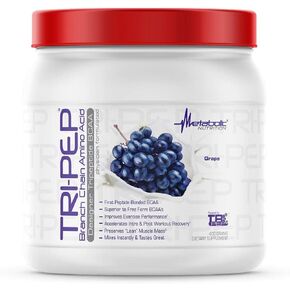 Metabolic Nutrition - TRIPEP - Tri-Peptide Branch Chain Amino Acid, BCAA Powder, Pre Intra Post Workout Supplement, Blue Raspberry, 400 Grams (40 Servings) in Saudi Arabia