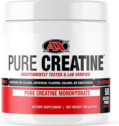 كرياتين نقي من ايه اكس | 50 حصة (250 غرام) | مسحوق كرياتين مونوهيدرات in Kuwait