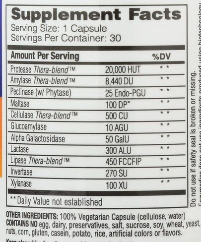 Enzymedica - Digest Basic, Essential Full Spectrum Digestive Enzymes, 30 Count in Saudi Arabia