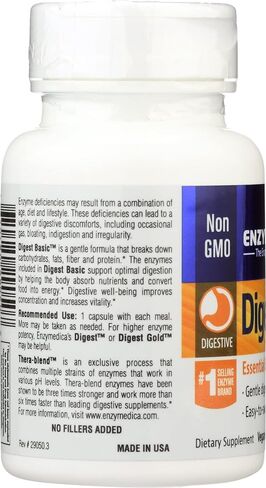 Enzymedica - Digest Basic, Essential Full Spectrum Digestive Enzymes, 30 Count in Saudi Arabia