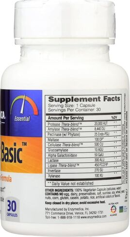 Enzymedica - Digest Basic, Essential Full Spectrum Digestive Enzymes, 30 Count in Saudi Arabia