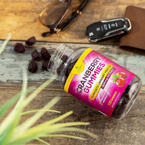 Cranberry Gummies - Urinary Tract Health Gummy + Vitamin C - 25,000mg - Triple Strength Cranberry Concentrate Extract Supplement Pills, Ultimate Potency, Non-GMO, Gluten Free - 60 Gummies in Saudi Arabia