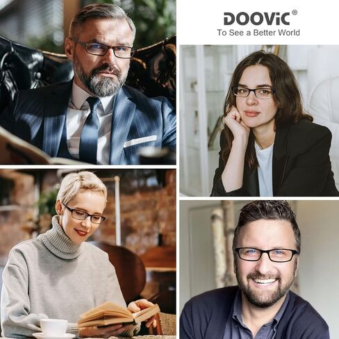 DOOViC Stylish Blue Light Reading Glasses for Women Men Anti UV/Glare/Fatigue 4 Pack Computer Readers +3.00 in Kuwait