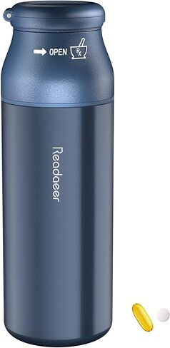 Readaeer منظم حبوب الدواء قطاعة حبوب الدواء مطحنة 3 في 1 وظيفة حبة الدواء للسفر المحمولة قاطعة حبوب كسارة in Kuwait