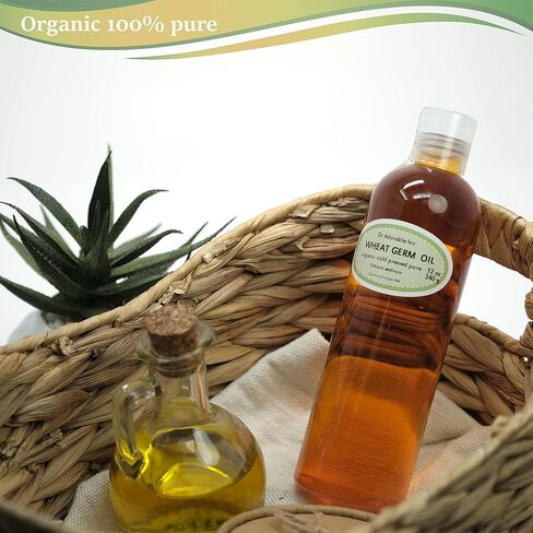 زيت جنين القمح العضوي النقي غير المكرر المعصور على البارد من دكتور ادورابل، 12 اونصة in Kuwait