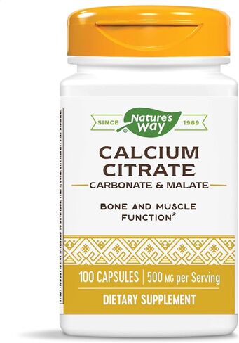 Nature's Way Calcium Citrate, Carbonate and Malate, Supports Bone Health*, 100 Capsules (Packaging May Vary) in Kuwait