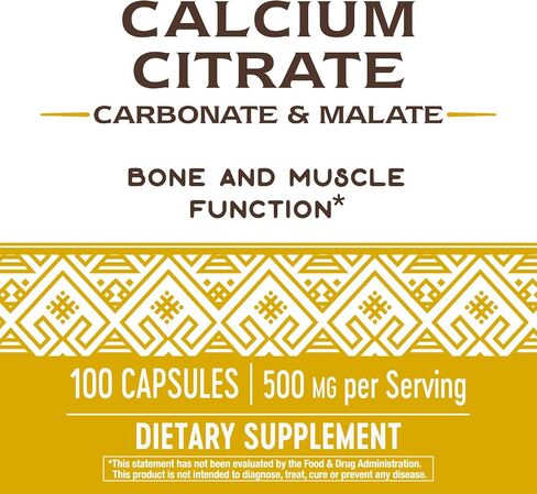 Nature's Way Calcium Citrate, Carbonate and Malate, Supports Bone Health*, 100 Capsules (Packaging May Vary) in Kuwait