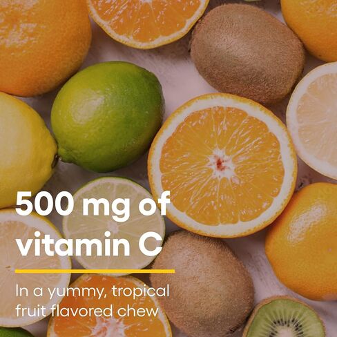 Natural Factors, Kids Chewable Vitamin C 500 mg, Supports Immune Health, Bones, Teeth and Gums, Peach, Passionfruit and Mango, 180 Wafers in Saudi Arabia