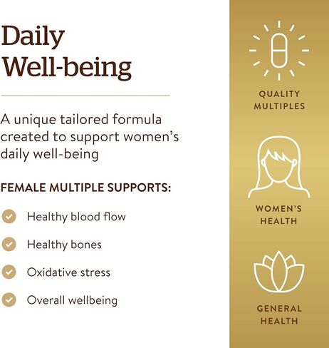 Solgar Female Multiple, 60 Tablets - Multivitamin, Mineral & Herbal Formula for Women - Advanced Phytonutrient - Vegan, Gluten Free, Dairy Free, Kosher - 20 Servings in Saudi Arabia