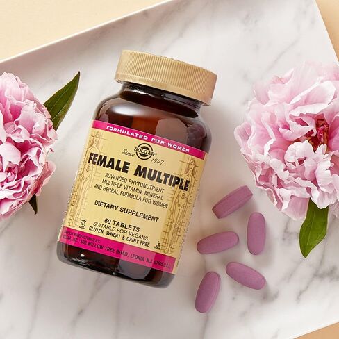 Solgar Female Multiple, 60 Tablets - Multivitamin, Mineral & Herbal Formula for Women - Advanced Phytonutrient - Vegan, Gluten Free, Dairy Free, Kosher - 20 Servings in Saudi Arabia