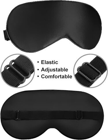 JECOLE 4 Packs Sleep Mask Eye Mask for Sleeping, Silk Sleeping Mask for Women Men, Night Sleep Mask with Adjustable Strap, Soft Comfort Eye Shade Cover for Sleeping, Shift Work, Travel Yoga Nap in Saudi Arabia
