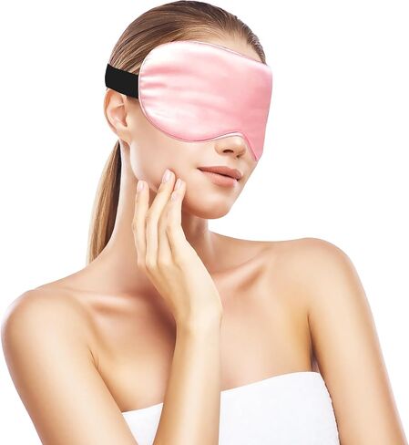 JECOLE 4 Packs Sleep Mask Eye Mask for Sleeping, Silk Sleeping Mask for Women Men, Night Sleep Mask with Adjustable Strap, Soft Comfort Eye Shade Cover for Sleeping, Shift Work, Travel Yoga Nap in Saudi Arabia