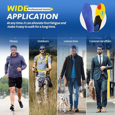 نعال رياضية احترافية من TANSTC مع دعم متوسط ​​للقوس وامتصاص الصدمات لالتهاب اللفافة الأخمصية وتخفيف آلام القدم المسطحة لدى الرجال والنساء، بطانة حذاء لتقويم العظام، قابلة للتنفس ومضادة للانزلاق، مقاس L in Kuwait