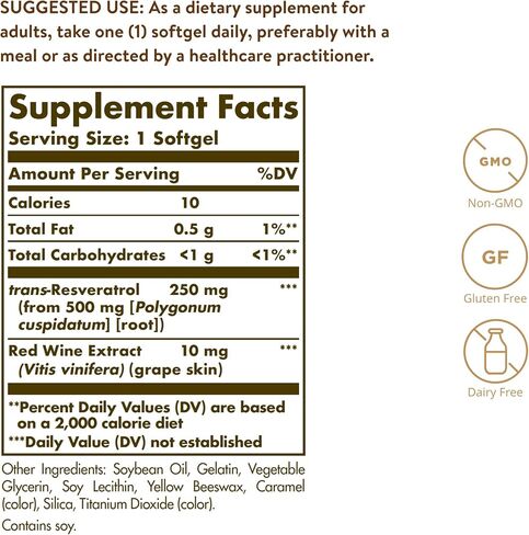 Solgar - Resveratrol with Red Wine Extract in Saudi Arabia