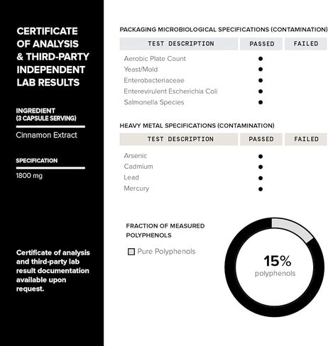 Toniiq 18,000 مجم 10x مستخلص مركز فائق القوة - 15% بوليفينول - كبسولات قرفة سيلان عالية النقاء ومتوفرة بيولوجيًا - 120 كبسولة نباتية in Kuwait