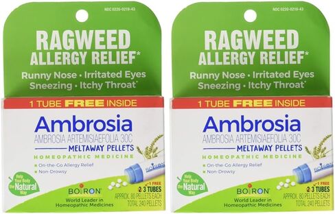 مجموعة Boiron Ambrosia Ragweed Allergy Relief 30C الإضافية، 80 قطعة (عبوة من قطعة واحدة) in Saudi Arabia