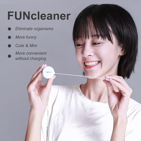 حافظة تنظيف العدسات اللاصقة المحمولة iGeyzoe، منظف العدسات اللاصقة FUNcleaner مع آلة تنظيف يدوية برباط للعدسات اللاصقة in Kuwait