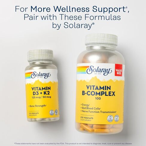 SOLARAY إشنسا فيتامين C والزنك 850 ملغ بالإضافة إلى بيوفلافونويدس، كبسولات إشنسا لدعم المناعة الصحية، نباتي، تم التحقق منه معمليًا، ضمان استعادة الأموال لمدة 60 يومًا، 50 وجبة، 100 كبسولة نباتية in Kuwait