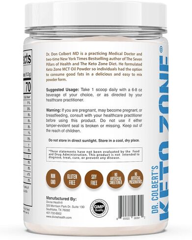 ديفاين هيلث - مسحوق زيت دكتور كولبرتس كيتو زون Mct البندق 182760 in Kuwait