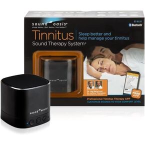 Sound Oasis® Bluetooth® Tinnitus Sound Therapy System®, Sleep Better, Help Manage and Mask Tinnitus Tinnitus Relief, Improves Sleep, includes 20 Built-in Made for Tinnitus Sounds