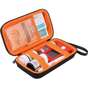 BOVKE Diabetic Supplies Travel Case, Storage Carrying Bag for Diabetes Testing Kit, Blood Glucose Monitor Meters, Test Strips, Medication, Lancets, Needles, Syringes and Other Diabetic Supplies, Black