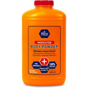 MED PRIDE Medicated Talc-Free Body Powder, Anti-Itch, Zinc Oxide, 10 oz in Kuwait