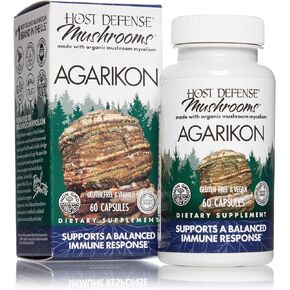 Host Defense, كبسولات Agarikon، دعم مناعة متوازن، مكمل غذائي بالفطر، 60 كبسولة، بدون نكهة in Kuwait