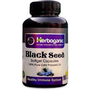 Cold Pressed Black/Seed Oil Softgels Capsules - 90 Count - blended with other herbal products-Supports overall health welness and immunity (Black-Seed) in Saudi Arabia