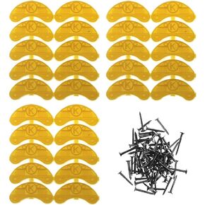 Heel Plates 30 PCS Rubber Shoes Heel Taps Tips Repair Pad Replacement for Boots and Shoes with Nails (Black)