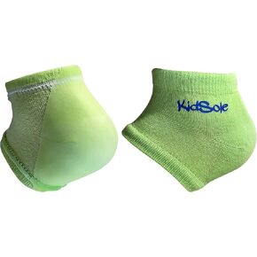 KidSole Gel Heel Strap for Kids with Heel Sensitivity from Severs Disease, Plantar Fasciitis. (Black) (Kids Size 1-6, Nude)