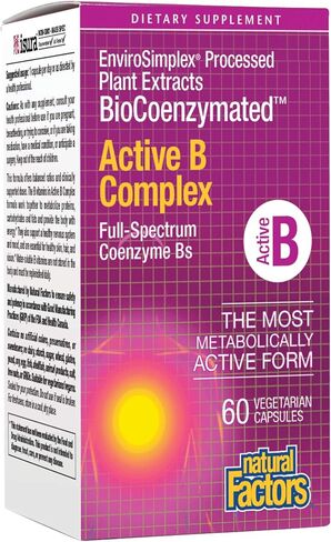 Natural Factors, BioCoenzymated Active B Complex, 60 Capsules (60 Servings) in Saudi Arabia