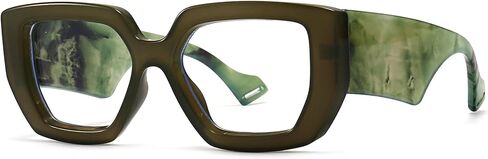 Breaksun Thick Frame Blue Light Glasses for Women Men Fashion Oversized Square Computer Gaming Eyeglasses in Saudi Arabia