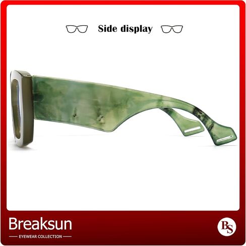 Breaksun Thick Frame Blue Light Glasses for Women Men Fashion Oversized Square Computer Gaming Eyeglasses in Saudi Arabia